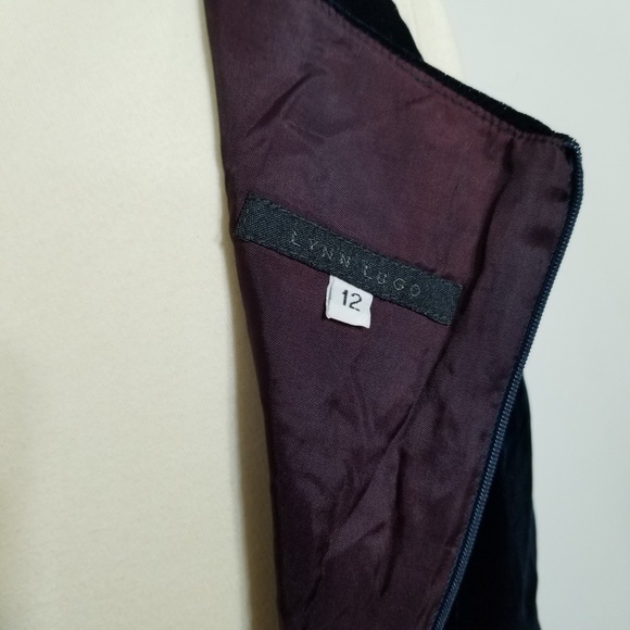 Lynn Lugo Black Velvet Long Dress 12 - Picture 8 of 8